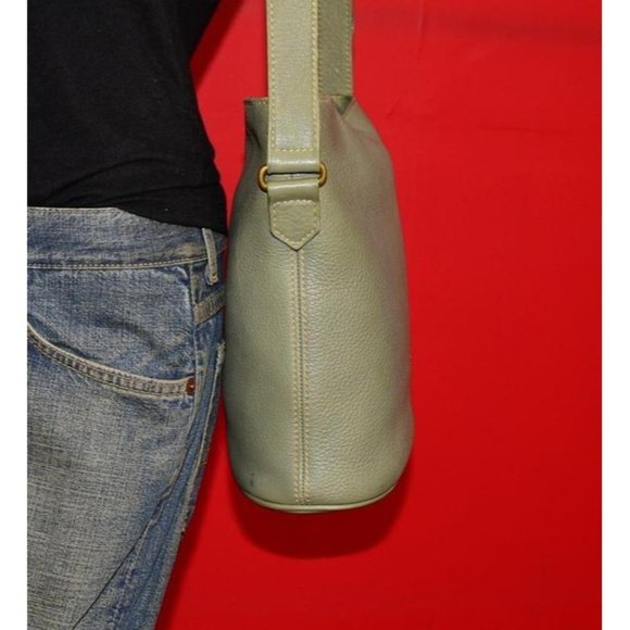 Coach Vintage Sage Green Buttery Soft Leather & Brass Hardware Sonoma Feed bag - Picture 6 of 12